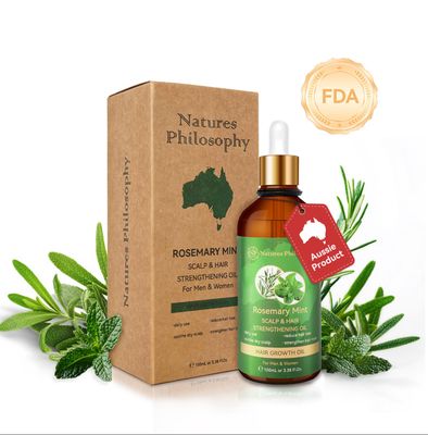 NP NATURES PHILOSOPHY Hair Growth Oil, Rosemary Oil for Hair Growth 3.38 fl oz, Anti-Hair Loss, Quickly Absorbed Non-Greasy, Aussie Organic Hair Serum for All Hair Types, for Men and Women