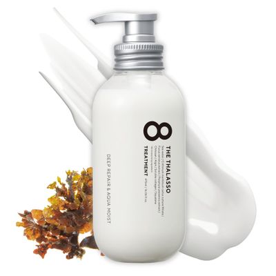 8 THE THALASSO Natural Hair Conditioner for Dry Damaged Hair Women Men, Moisturizing Hair Care with Organic Stem Cell Deep Sea Water from Japan, Silicone Sulfate Free, MOIST, 16.06 Fl Oz