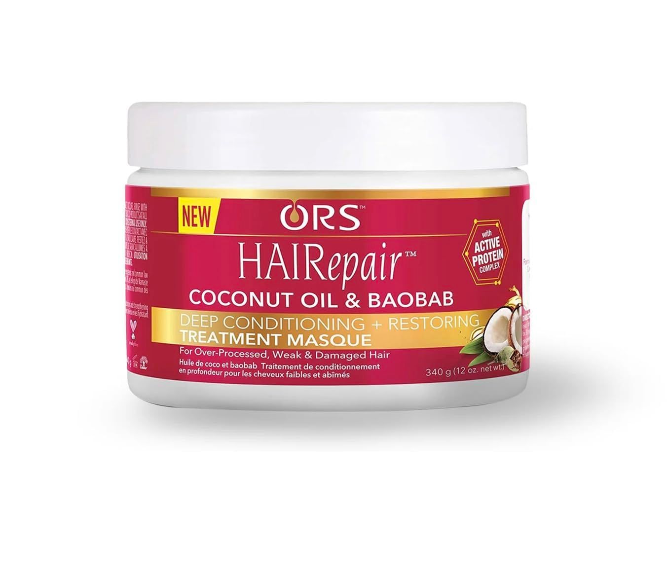 ORS HAIRepair Coconut Oil Baobab Deep Conditioning and Restoring Treatment Masque 12.0 Ounces