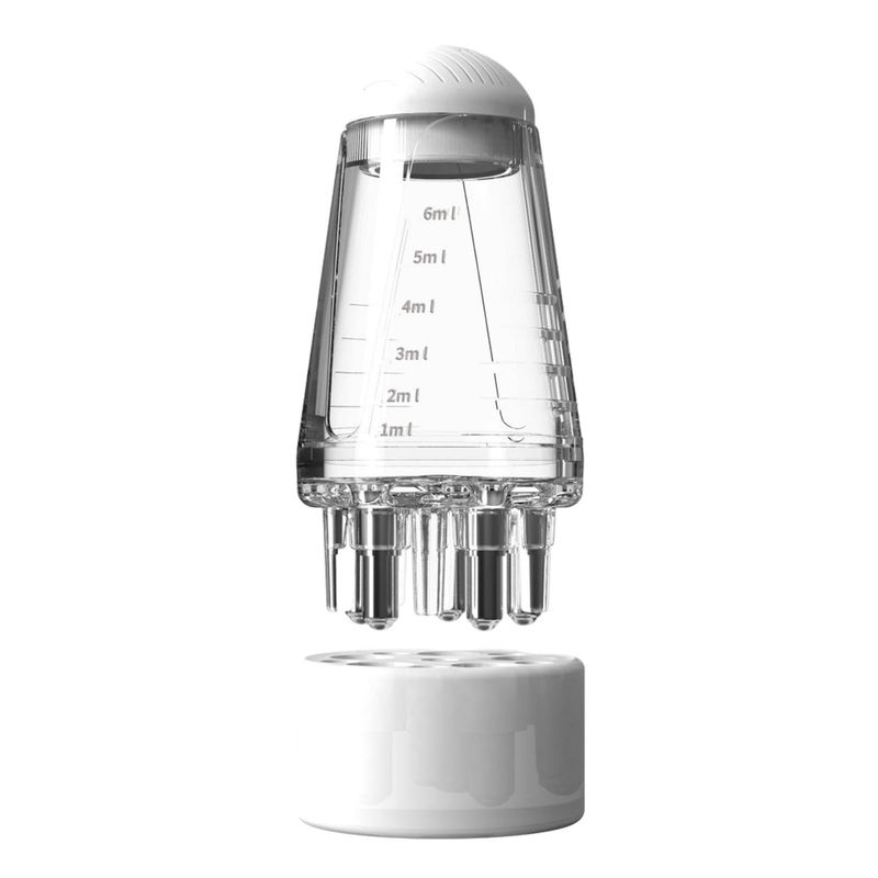 SYCOOVEN Scalp Applicator Comb for Hair Growth, Scalp Massager Hair Root Comb Applicator Bottle for Essential Oil Hair Treatment (White)