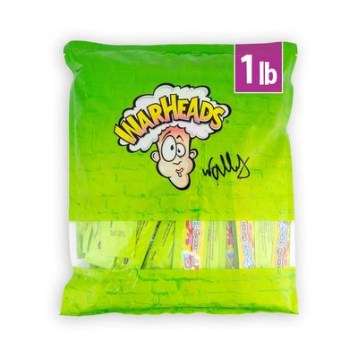 WARHEADS - Sour Ooze Chewz Sticks - Individually Wrapped, Chewy Candy with Sour Filling - Mango, Strawberry, Green Apple, Black Cherry, Watermelon Blue Raspberry Flavors - 1 lb. Bulk Bag
