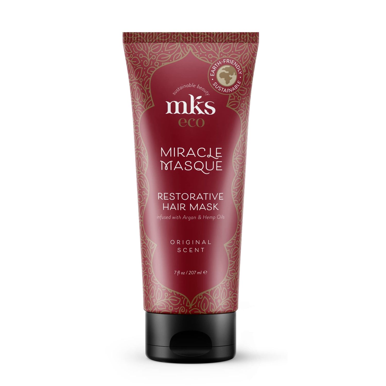 Earthly Body MKS eco Miracle Masque, Original Scent - 7 oz - Restorative Hair Mask - Revitalizes Dry, Damaged Distressed Hair - With Moroccan Argan Oil, Hemp Seed Oil - Vegan Cruelty Free
