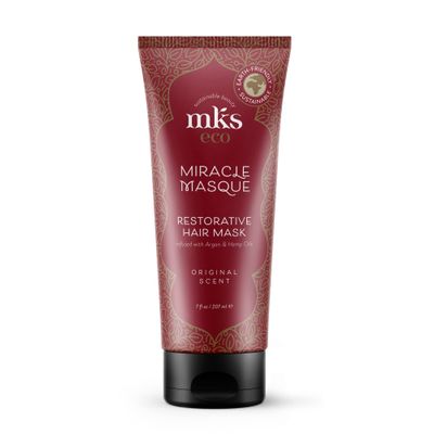 Earthly Body MKS eco Miracle Masque, Original Scent - 7 oz - Restorative Hair Mask - Revitalizes Dry, Damaged Distressed Hair - With Moroccan Argan Oil, Hemp Seed Oil - Vegan Cruelty Free