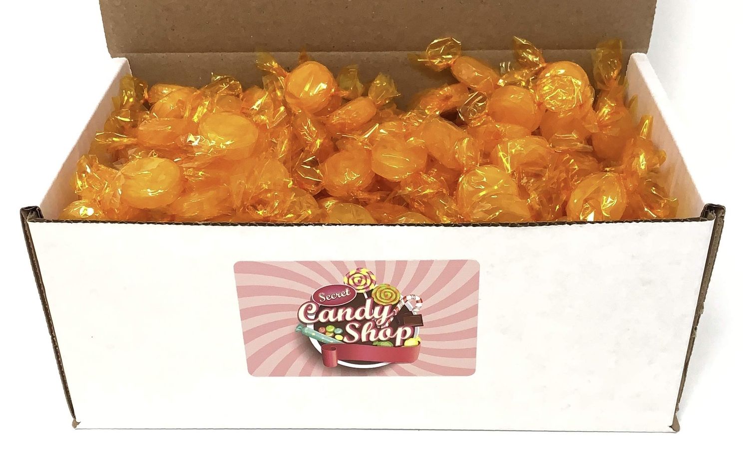 SECRET CANDY SHOP Columbina Butterscotch Buttons Discs Candy in Box, 2lb (Individually Wrapped)