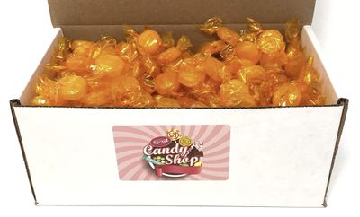 SECRET CANDY SHOP Columbina Butterscotch Buttons Discs Candy in Box, 2lb (Individually Wrapped)
