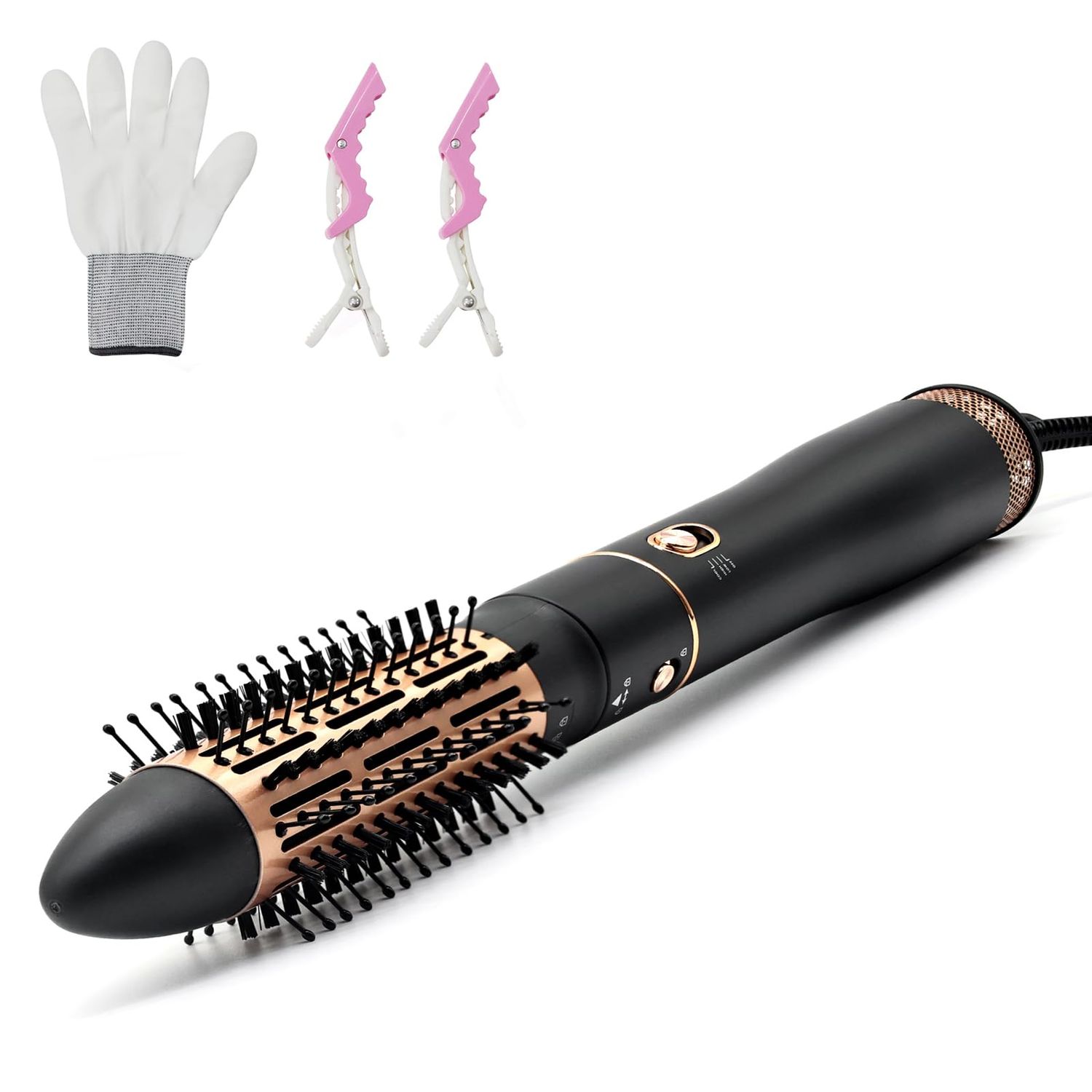 Round Hair Blow Dryer Brush - 1.6 Inch Ceramic Barrel Hair Dryer Brush