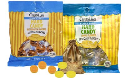 Generic Sugar Free Lemon and Butterscotch Drops Hard Candy Individually Wrapped, Fat-Free, 0 Trans Fat, Sugarfree Tangy Fresh Sweet Candies Bintiluscious Pocket Bag Included.