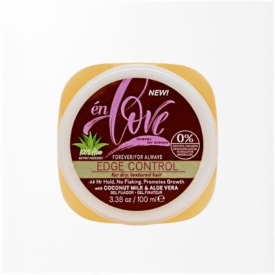 n Love Forever for Always Edge Control Hair Gel with Natural Coconut Milk, Pure Aloe Vera and Argan Oil 48 Hours Extra Hold Pomade Promotes Growth No Flaking Braid Gel Locs 3.38oz