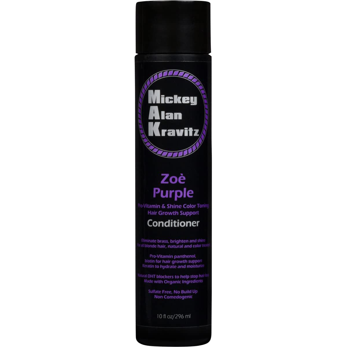 Zoe Purple Pro-Vitamin Shine Color Toning Conditioner with Biotin, Keratin and natural DHT blockers to help stop hair loss for faster hair growth. For all blonde hair, Non Comedogenic