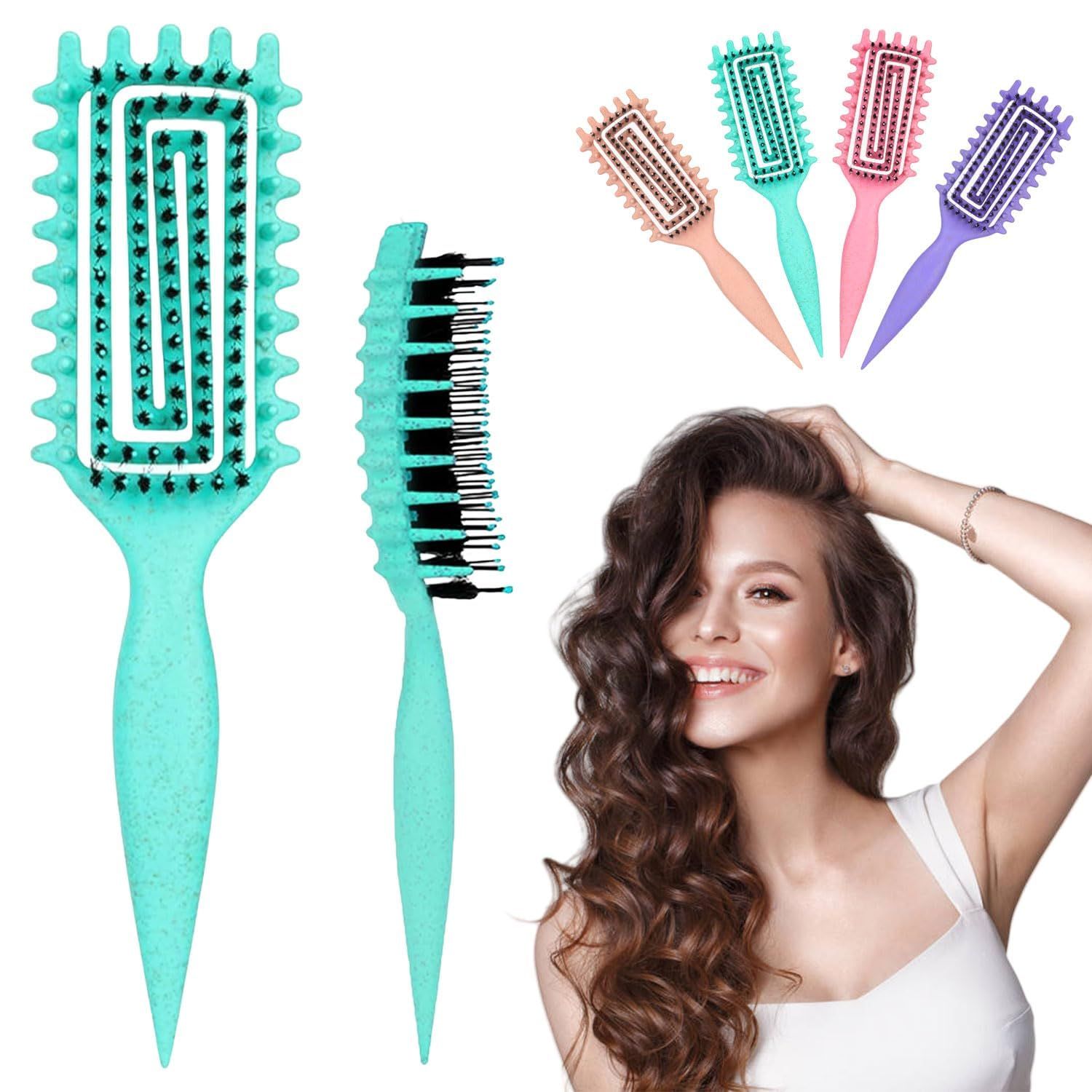 Curly Hair Brush, Curl Defining Brush, Curl Brush for Curly Hair, Hair Brush for Women and Girl Curly Hairstyle, 1PCS