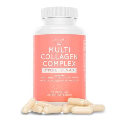 JOJUMI WILD 5-in-1 Multi Collagen Capsules (Type I, II, III, V X) for Skin, Hair, Nails Joint Health - Collagen Supplements for Women Gut Health Collagen Peptides Anti Aging Pills