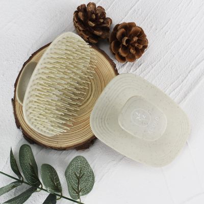 ecoed Scalp Massager Shampoo Brush,Scalp Scrubber for Dandruff Removal, Scalp Care Hair Brush Wet Dry detangler for Men and Women. (Grey, 1pc- Soft for Short Medium Hair)