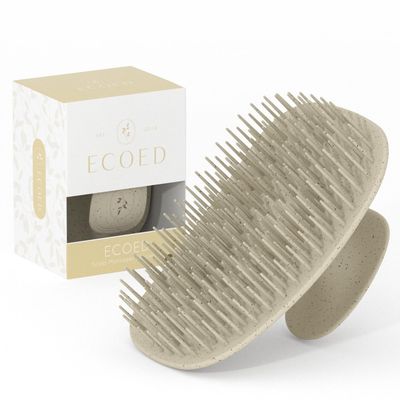 ecoed Scalp Massager Shampoo Brush,Scalp Scrubber for Dandruff Removal, Scalp Care Hair Brush Wet Dry detangler for Men and Women. (Grey, 1pc- Soft for Short Medium Hair)