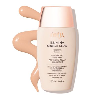 Toty by Sofia Vergara - Ilumina Mineral Glow SPF 50 Illuminating Broad Spectrum Mineral Sunscreen - Rejuvenates brightens with 2 Niacinamide, PLE FernBoost Technology, Vitamin E