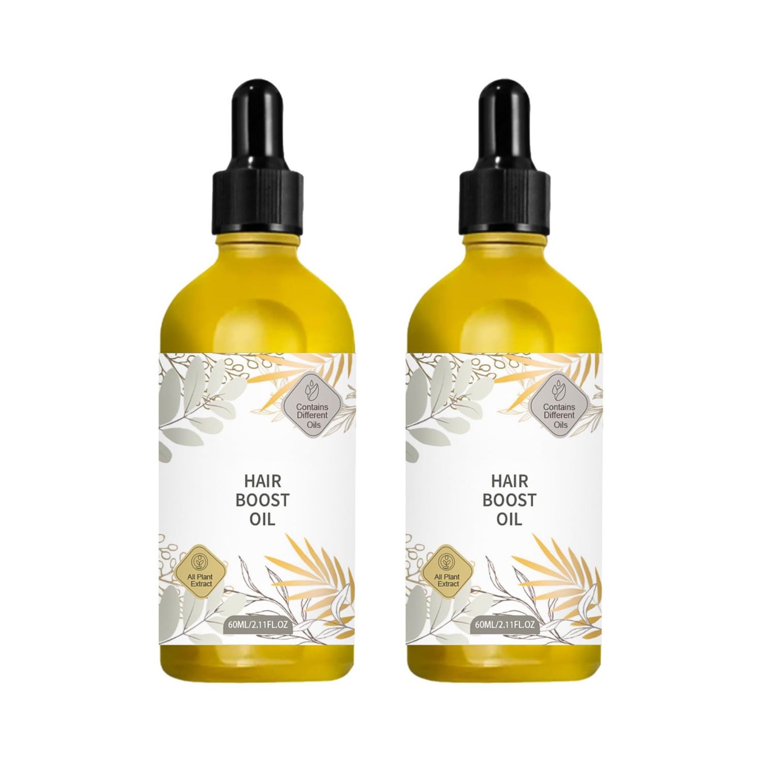 Natural Hair Growth Oil, Hair Growth Serum with Castor, Lavender, Coconut, Rosemary, Nourishing Dry Scalp, Hair Strengthening Oil for Thinning Hair (2PCS)