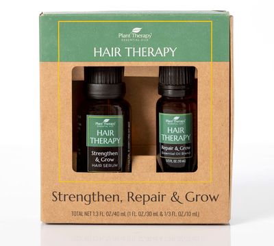 Plant Therapy Hair Therapy Blend Serum Set - Strengthen, Repair and Grow Shiny Healthy Hair, 1 oz Serum 10 mL Essential Oil Blend