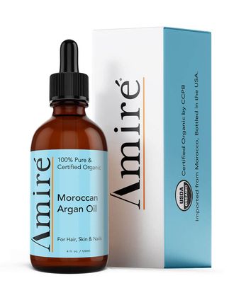 USDA Certified Organic Argan Oil 4oz, Triple Extra Virgin Grade Moroccan Argan Oil for Hair Growth. Skin, Face, Nails. Moisturizer. Scalp Treatment Hair Oil for Dry, Damaged, Brittle Hair.