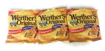 Werther&#39;s Original Hard Candies, Sugar Free Caramel, 1.46 Ounce ( 3 bags - packs)