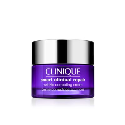 Clinique Smart Clinical Repair Wrinkle Correcting Face Cream With Hyaluronic Acid Peptides Anti-Aging Hydrating, Mini Travel Size, 0.5 Fl Oz