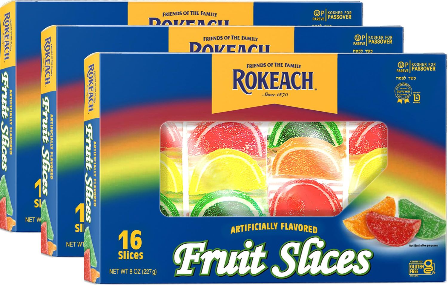 Fruit Slices, Kosher For Passover 8 Ounce (Pack of 3)