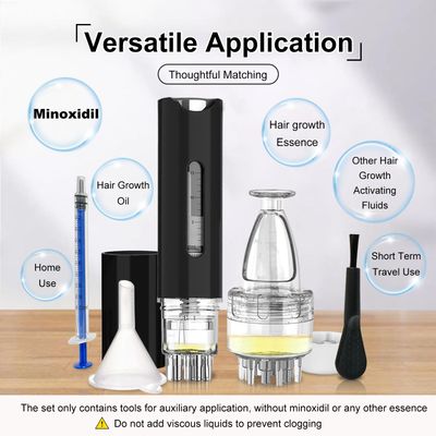 Minoxidil Applicator Comb,2Pcs Scalp Applicator Comb Set,Minoxidil Serum Liquid Massager To Promote Hair Growth,Roller Ball Scalp Massage CombBlack