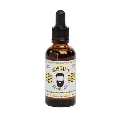 Morgan&#39;s Pomade Beard Oil for Daily Beard Maintenance, Softens Facial Hair and Moisturises the Skin, Fast Absorbing, with Indian Peppermint and Mandarin 1 Fl Oz