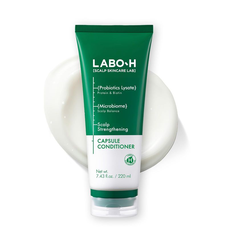 LABO-H Scalp Strengthening Capsule Conditioner for Hair Growth Anti-Loss Vegan Treatment with Vitamin C, Biotin, Caffeine and Rosemary Oil, Instant Softening Nourishing, Korean, 7.43 Fl. oz.
