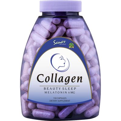 Sanar Naturals Collagen Pills Beauty Sleep with Melatonin 6 mg - Boost Hair Skin Nails Joints - Hydrolyzed Collagen for Women and Men, Collagen Peptides Supplement, 150 Capsules
