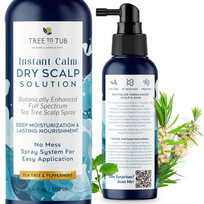 Tree To Tub Dry Scalp Spray - Intensive Scalp Moisturizer for Men Women - Tea Tree Leave in Scalp Moisturizer for Dry Scalp, Full Spectrum Scalp Spray for Flaky Buildup Excess Oil, Scalp Care