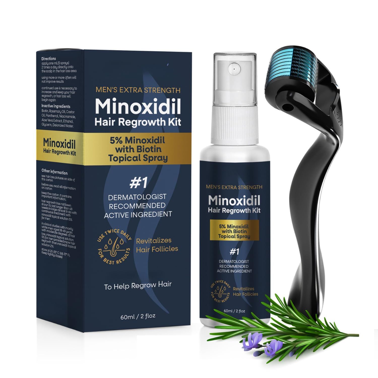 5 Monoxide Hair Growth for Men and Women: Extra Sttrength Hair Loss Treatment Serum for Faster Stronger Thicker Hail Growth 50ML