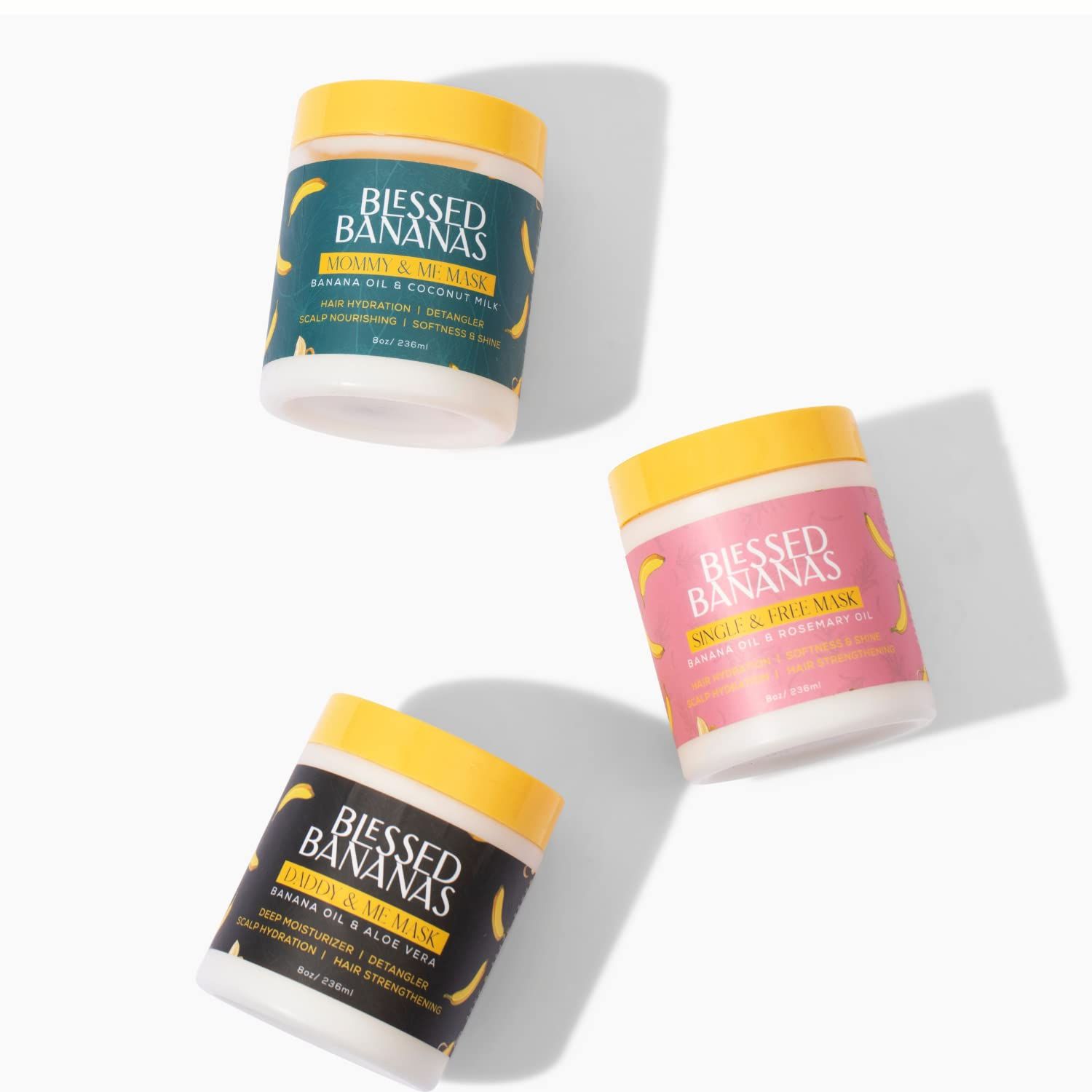 Blessed Bananas Ban Fam Gift Set - All In One Starter Kit - Hair Hydration Hair Strengthening - 3 Count