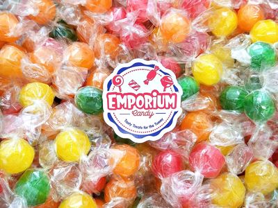 Fruit Sour Balls - Delicious Individually Wrapped Assorted Orange Lemon Strawberry Cherry Green Apple Candy - 1.5 lbs Bulk Candy