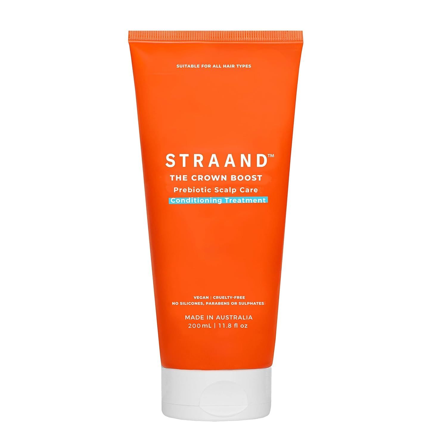 Straand Crown Boost Conditioning Treament - Hydrating Hair Mask or Daily Deep Conditioner for Dry Damaged Hair Scalp Detox - Sweet Almond Oil for Healthy, Shiny Hair - Vegan (6.8 oz)