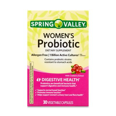 Women&#39;s Probiotic Supplement with Prebiotic Inulin Cranberry - Digestive, Urinary, Immune Health Support, 1 Billion Active Cultures, 8 Strains, 30 Count Capsules - Gut Health Probiotics for Women