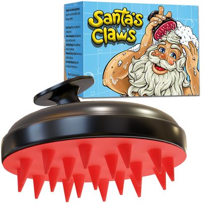 Santa&#39;s Claws Scalp Massager Hair Growth Brush - Christmas Stocking Stuffers for Women, Funny Christmas Gift Box, White Elephant Exchange Ideas, Mom Gifts for Her Hair Growth Head Massager