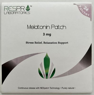 Respro Labs Natural Melatonin Patch, 3 mg (per Patch) Continuous Release - 24 Patches
