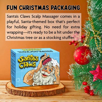 Santa's Claws Scalp Massager Hair Growth Brush - Christmas Stocking Stuffers for Women, Funny Christmas Gift Box, White Elephant Exchange Ideas, Mom Gifts for Her Hair Growth Head Massager