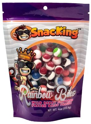 Premium Freeze Dried Candy - Rainbow BitesWild Berry Flavor - (4 oz) Resealable Bag