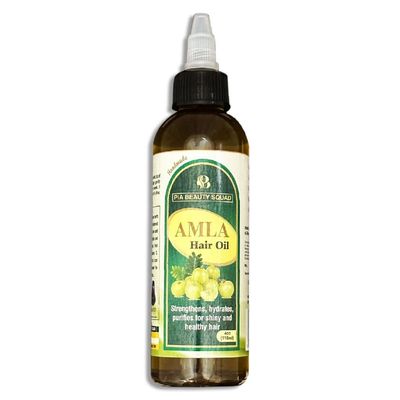Amla Hair Oil - 100 Pure Amla Oil for Hair Growth, Hair Fall Dandruff - with Vitamin C, Curry leaves Olive Oil for Long Shiny Hair - 118ml 4 oz