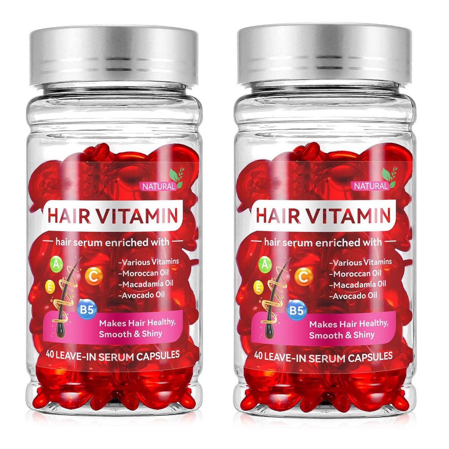 Axnzp 2 Boxs Hair Vitamin Serum, Hair Treatment Serum Oil Capsule for Repair Frizzy Dry Hair.