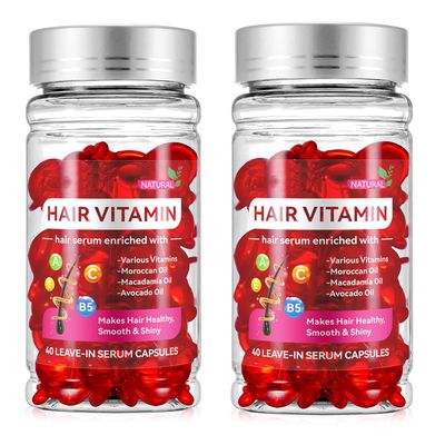 Axnzp 2 Boxs Hair Vitamin Serum, Hair Treatment Serum Oil Capsule for Repair Frizzy Dry Hair.