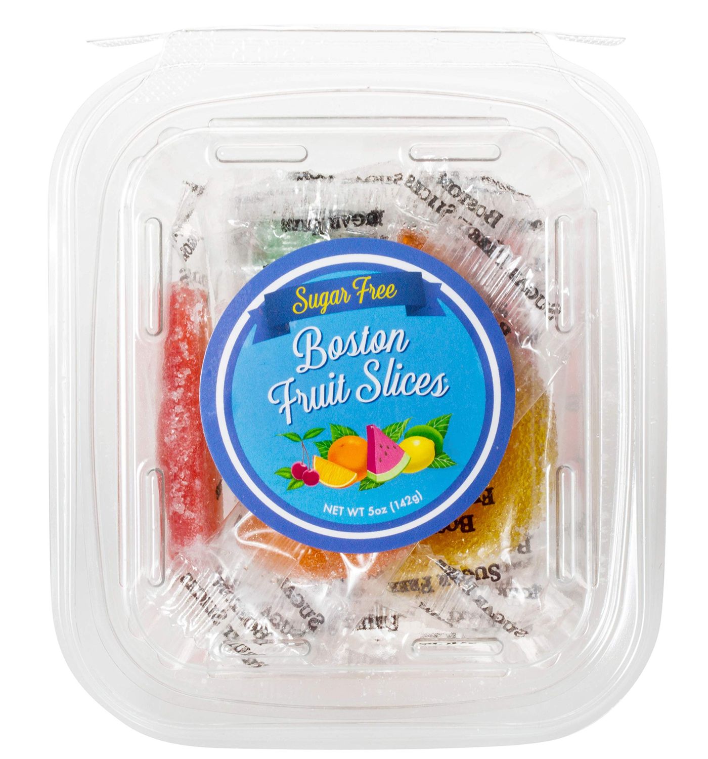 Boston Fruit Slice, Assorted Fruit Flavored Slices Sugar Free, 5-Ounce