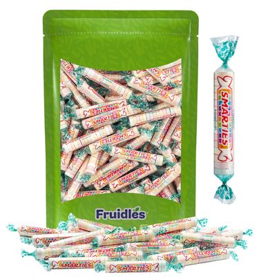 Fruidles Smarties Hard Candy Roll, Assorted Tropical Flavors, Individually Wrapped (Half-Pound)