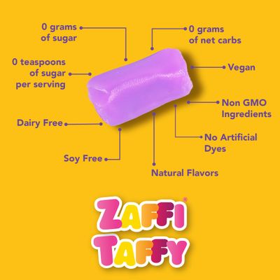 Zollipops Candy Clean Teeth Keto Sugar Free Taffy Assorted Flavors, 3 Oz (Pack of 1) - Dental-Friendly Taffy for a Sweet and Healthy Treat