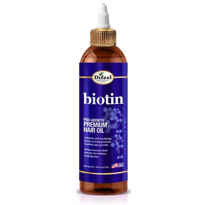 Difeel Biotin Pro Growth Premium Hair Oil 8 oz. - Infused with Fortifying Biotin for Healthy Hair Growth