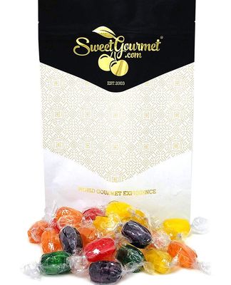 SweetGourmet Assorted Fruit Barrels Wrapped Bulk Hard Candy 1 Pound