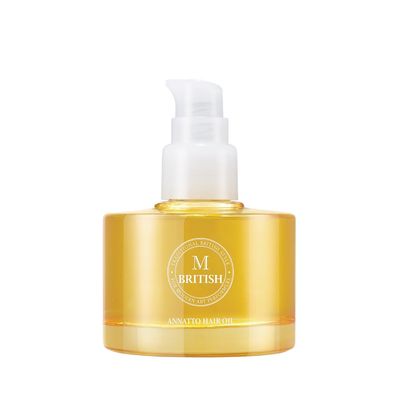 BRITISH M Annatto Hair Oil 2.36 fl. oz - Frizz-Free Shine, Deep Hydration, Natural Vegan Formula, UV Protection, Salon-Quality for All Hair Types