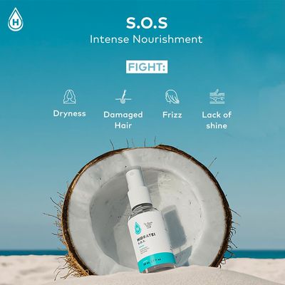 Hidratei SOS Hair Serum Treats Dry, Frizzy and Damaged Hair Brings Back Shine For ALL Hair Types Volume Generation, 1 Fl. Oz.