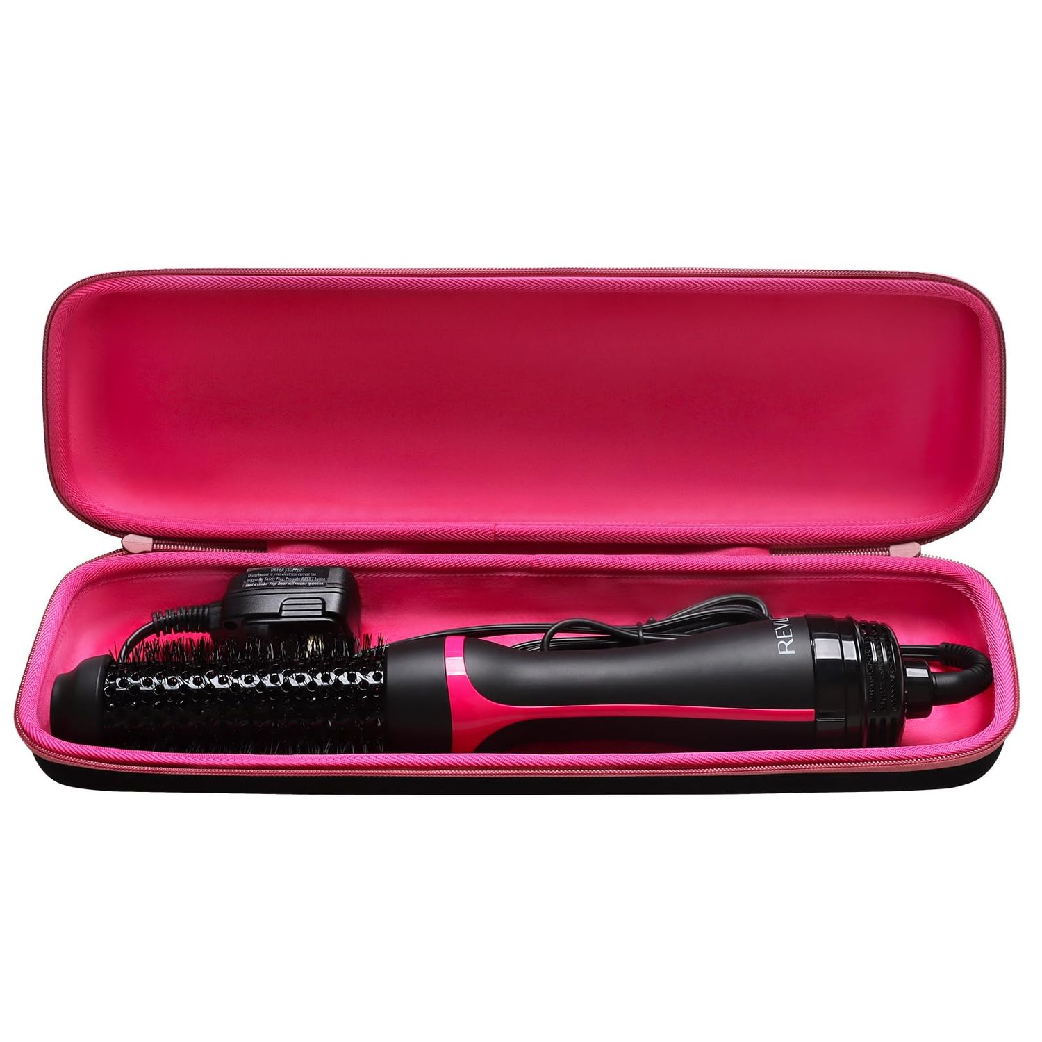 LTGEM EVA Hard Case for Revlon One Step Root Booster Round Brush Dryer and Hair Styler - Travel Protective Carrying Storage Bag, Pink