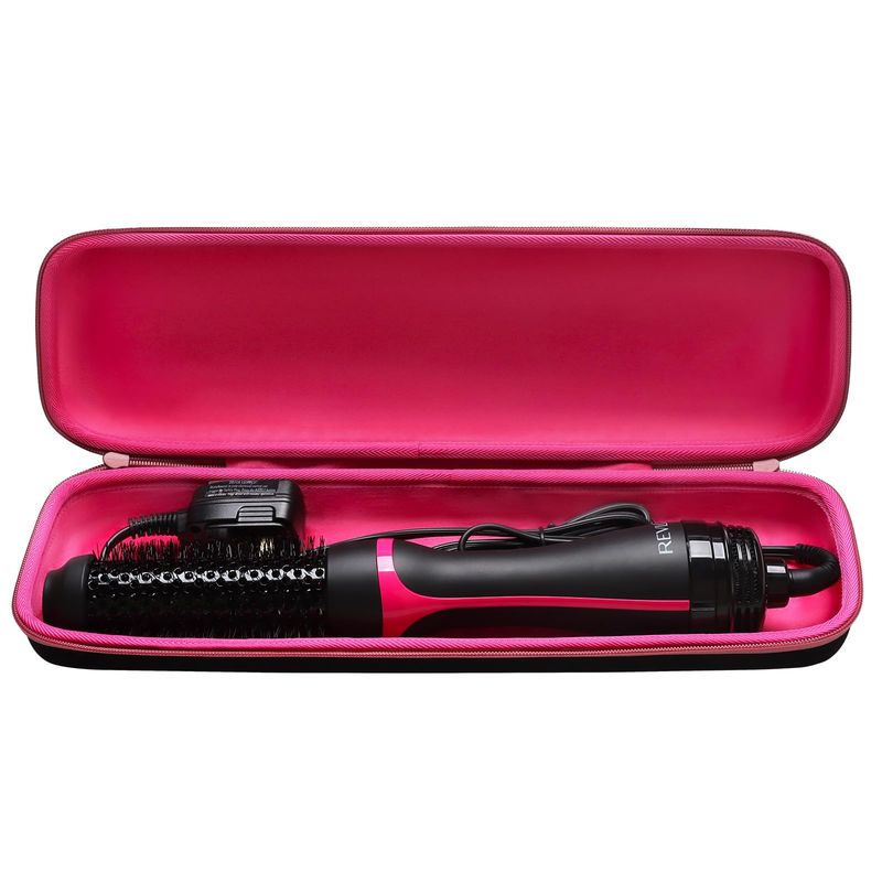 LTGEM EVA Hard Case for Revlon One Step Root Booster Round Brush Dryer and Hair Styler - Travel Protective Carrying Storage Bag, Pink